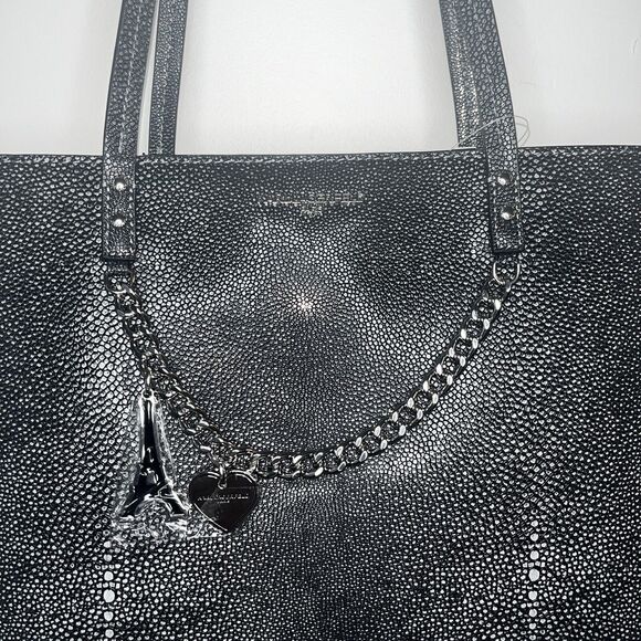 Karl Lagerfeld Maybelle Grey Faux Snakeskin Tote NWT $228 Retail - Picture 4 of 13